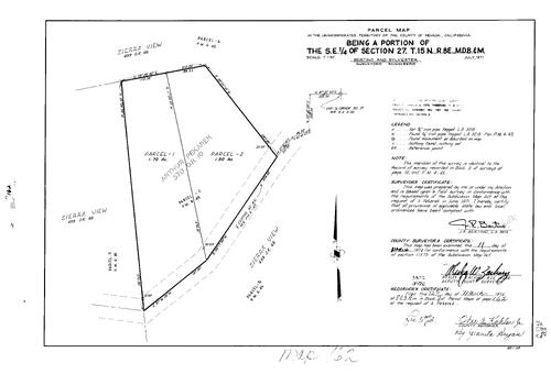 Click to see Parcel Map Book 7, pg. 162 (1974) of Nevada County Recorders Parcel Maps Book 7