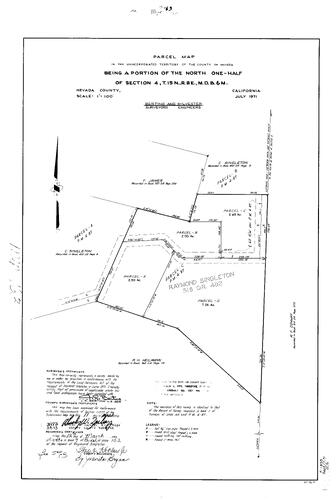 Click to see Parcel Map Book 7, pg. 163 (1974) of Nevada County Recorders Parcel Maps Book 7