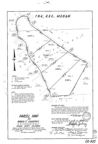 Click to see Parcel Map Book 7, pg. 167 (1974) of Nevada County Recorders Parcel Maps Book 7