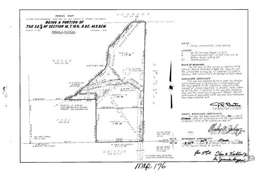 Click to see Parcel Maps Book 7, pg. 176 (1974) of Nevada County Recorders Parcel Maps Book 7