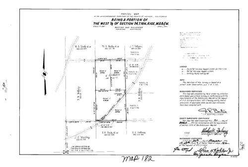 Click to see Parcel Maps Book 7, pg. 182 (1974) of Nevada County Recorders Parcel Maps Book 7