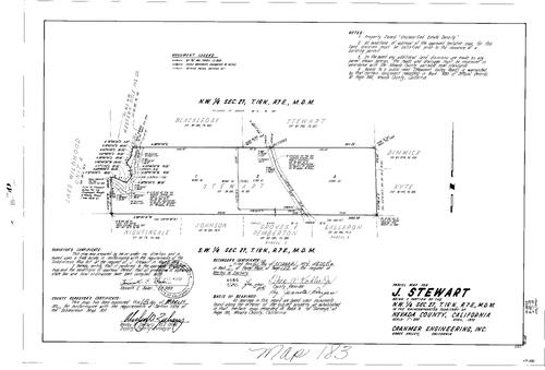 Click to see Parcel Maps Book 7, pg. 183 (1974) of Nevada County Recorders Parcel Maps Book 7