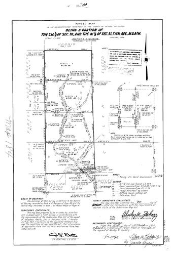 Click to see Parcel Maps Book 7, pg. 184 (1974) of Nevada County Recorders Parcel Maps Book 7