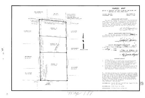 Click to see Parcel Maps Book 7, pg. 188 (1974) of Nevada County Recorders Parcel Maps Book 7