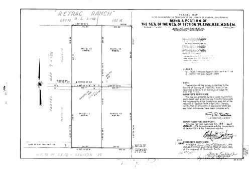Click to see Parcel Maps Book 7, pg. 190 (1974) of Nevada County Recorders Parcel Maps Book 7