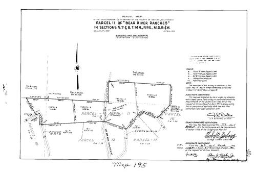Click to see Parcel Maps Book 7, pg. 195 (1974) of Nevada County Recorders Parcel Maps Book 7