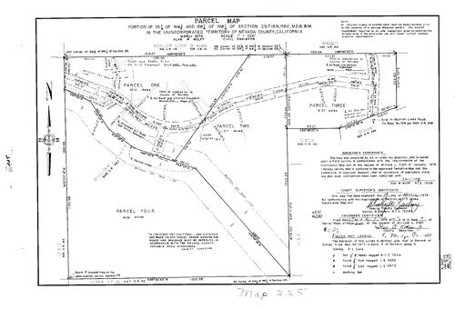 Click to see Parcel Maps Book 7, pg. 225 (1974) of Nevada County Recorders Parcel Maps Book 7