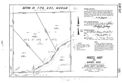 Click to see Parcel Maps Book 7, pg. 226 (1974) of Nevada County Recorders Parcel Maps Book 7