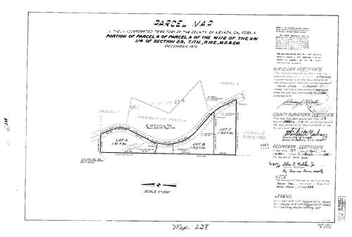 Click to see Parcel Maps Book 7, pg. 238 (1974) of Nevada County Recorders Parcel Maps Book 7