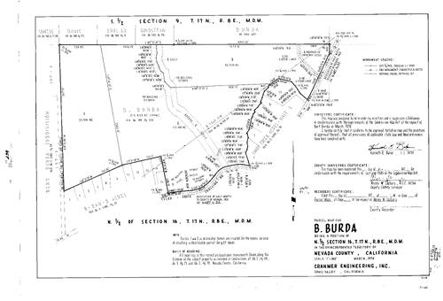 Click to see Parcel Maps Book 7, pg. 239 (1974) of Nevada County Recorders Parcel Maps Book 7