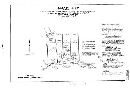 Click to see Parcel Maps Book 7, pg. 240 (1974) of Nevada County Recorders Parcel Maps Book 7