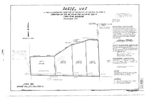 Click to see Parcel Maps Book 7, pg. 241 (1974) of Nevada County Recorders Parcel Maps Book 7