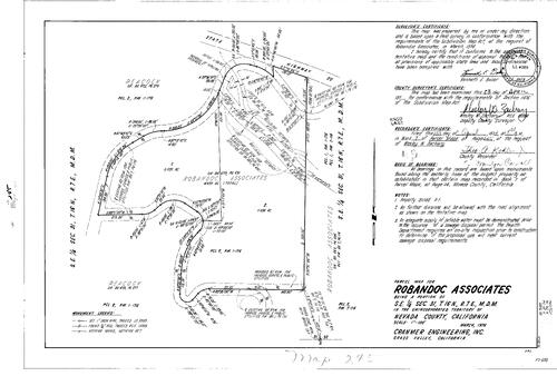 Click to see Parcel Maps Book 7, pg. 245 (1974) of Nevada County Recorders Parcel Maps Book 7