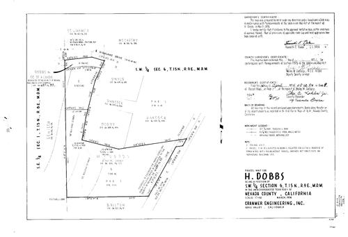 Click to see Parcel Map Book 8, pg. 001 (1974) of Nevada County Recorders Parcel Maps Book 8