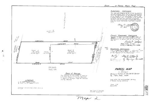 Click to see Parcel Map Book 8, pg. 002 (1974) of Nevada County Recorders Parcel Maps Book 8