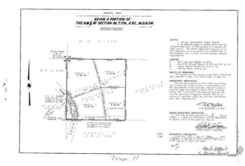 Click to see Parcel Map Book 8, pg. 011 (1974) of Nevada County Recorders Parcel Maps Book 8