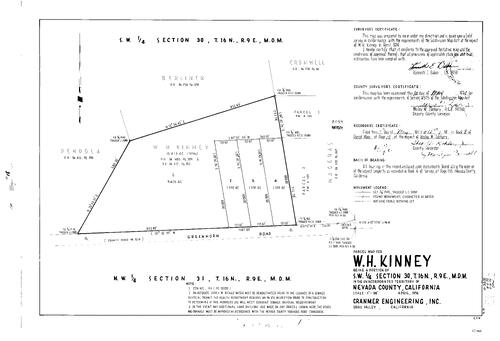 Click to see Parcel Map Book 8, pg. 018 (1974) of Nevada County Recorders Parcel Maps Book 8