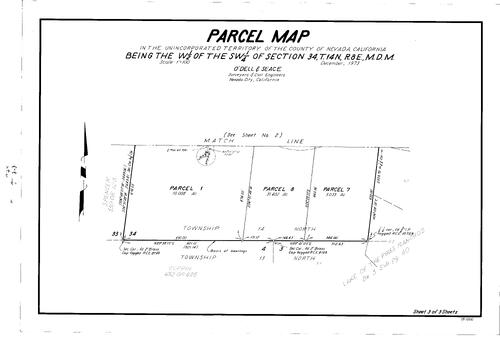 Click to see Parcel Map Book 8, pg. 024 (1974) of Nevada County Recorders Parcel Maps Book 8