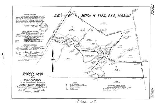 Click to see Parcel Map Book 8, pg. 027 (1974) of Nevada County Recorders Parcel Maps Book 8