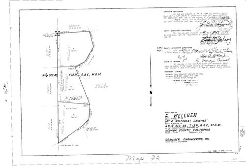 Click to see Parcel Map Book 8, pg. 032 (1974) of Nevada County Recorders Parcel Maps Book 8
