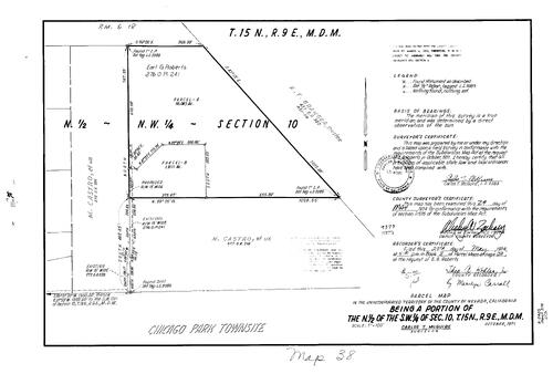 Click to see Parcel Map Book 8, pg. 038 (1974) of Nevada County Recorders Parcel Maps Book 8