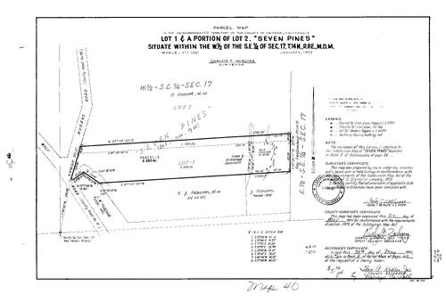 Click to see Parcel Map Book 8, pg. 040 (1974) of Nevada County Recorders Parcel Maps Book 8