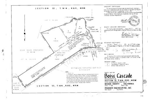 Click to see Parcel Map Book 8, pg. 042 (1974) of Nevada County Recorders Parcel Maps Book 8