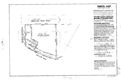Click to see Parcel Map Book 8, pg. 046 (1974) of Nevada County Recorders Parcel Maps Book 8
