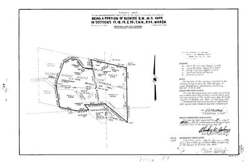 Click to see Parcel Map Book 8, pg. 049 (1974) of Nevada County Recorders Parcel Maps Book 8