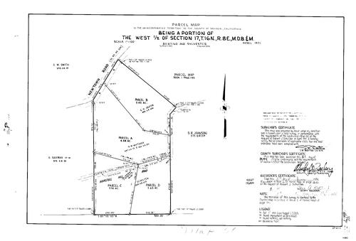 Click to see Parcel Map Book 8, pg. 050 (1974) of Nevada County Recorders Parcel Maps Book 8