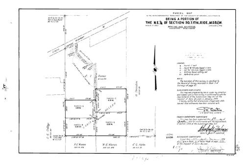 Click to see Parcel Map Book 8, pg. 055 (1974) of Nevada County Recorders Parcel Maps Book 8