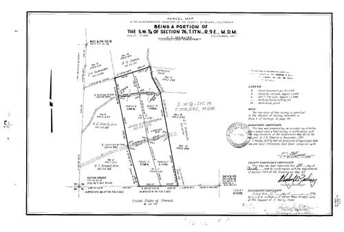 Click to see Parcel Map Book 8, pg. 056 (1974) of Nevada County Recorders Parcel Maps Book 8