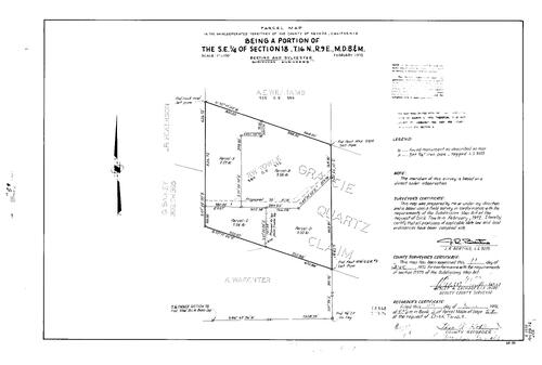 Click to see Parcel Map Book 8, pg. 059 (1974) of Nevada County Recorders Parcel Maps Book 8