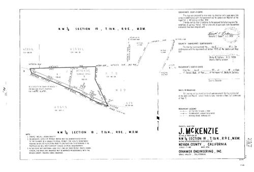 Click to see Parcel Map Book 8, pg. 061 (1974) of Nevada County Recorders Parcel Maps Book 8