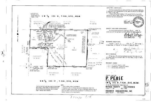 Click to see Parcel Map Book 8, pg. 064 (1974) of Nevada County Recorders Parcel Maps Book 8