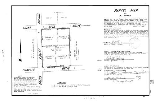Click to see Parcel Map Book 8, pg. 067 (1974) of Nevada County Recorders Parcel Maps Book 8