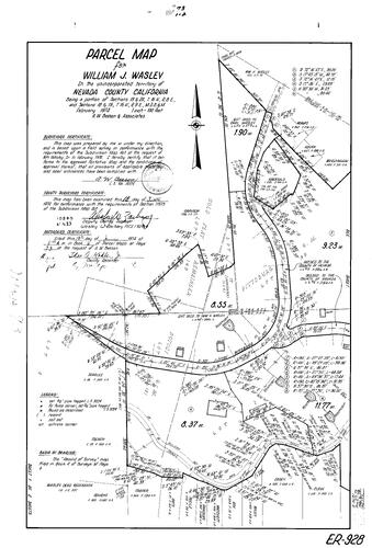 Click to see Parcel Map Book 8, pg. 073 (1974) of Nevada County Recorders Parcel Maps Book 8