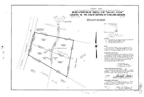 Click to see Parcel Map Book 8, pg. 076 (1974) of Nevada County Recorders Parcel Maps Book 8