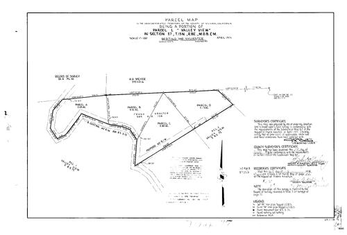 Click to see Parcel Map Book 8, pg. 077 (1974) of Nevada County Recorders Parcel Maps Book 8