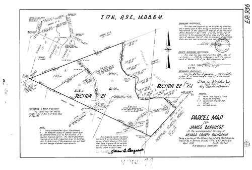 Click to see Parcel Map Book 8, pg. 079 (1974) of Nevada County Recorders Parcel Maps Book 8
