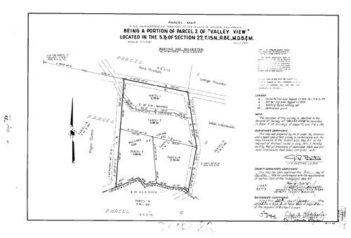 Click to see Parcel Map Book 8, pg. 082 (1974) of Nevada County Recorders Parcel Maps Book 8