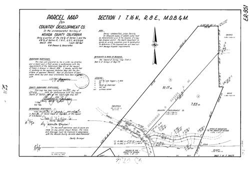 Click to see Parcel Map Book 8, pg. 085 (1974) of Nevada County Recorders Parcel Maps Book 8