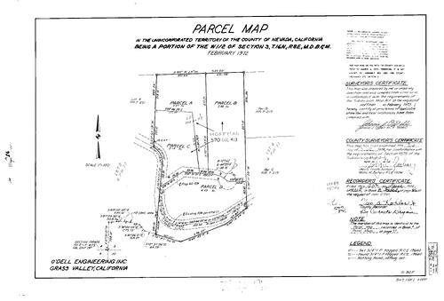 Click to see Parcel Map Book 8, pg. 086 (1974) of Nevada County Recorders Parcel Maps Book 8