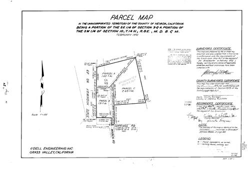 Click to see Parcel Map Book 8, pg. 087 (1974) of Nevada County Recorders Parcel Maps Book 8