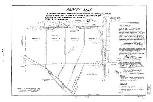 Click to see Parcel Map Book 8, pg. 113 (1974) of Nevada County Recorders Parcel Maps Book 8