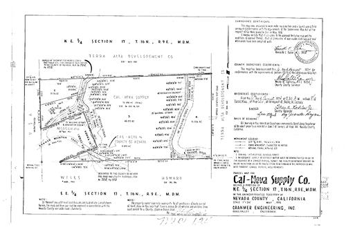 Click to see Parcel Map Book 8, pg. 124 (1974) of Nevada County Recorders Parcel Maps Book 8