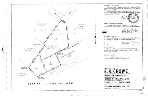 Click to see Parcel Map Book 8, pg. 141 (1974) of Nevada County Recorders Parcel Maps Book 8
