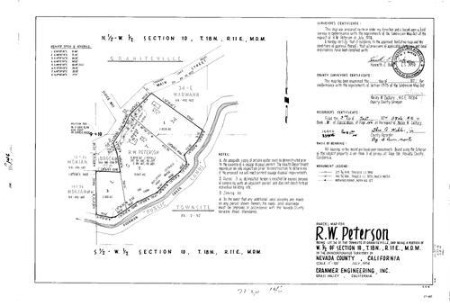 Click to see Parcel Map Book 8, pg. 146 (1974) of Nevada County Recorders Parcel Maps Book 8