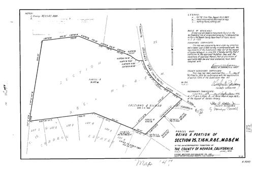 Click to see Parcel Map Book 8, pg. 147 (1974) of Nevada County Recorders Parcel Maps Book 8
