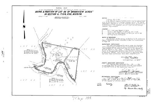 Click to see Parcel Map Book 8, pg. 155 (1974) of Nevada County Recorders Parcel Maps Book 8